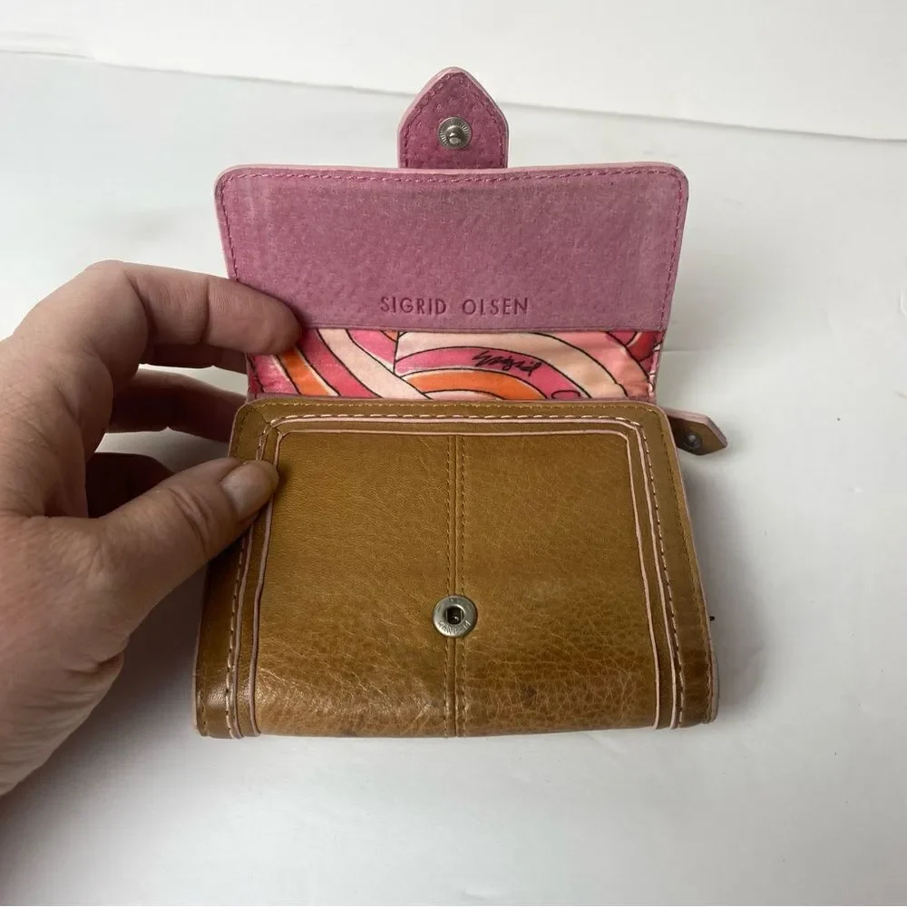 Sigrid Olsen Accessories Brown Leather Trifold Wallet